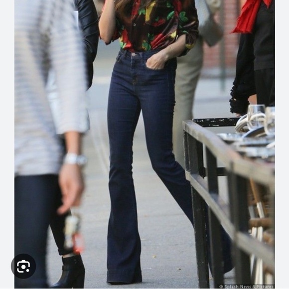 J Brand The Doll High Waisted Flare Bell Bottom Dark Wash Denim Jeans Women’s 28 - Picture 15 of 16